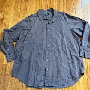 Polo Ralph Lauren Shirt Mens 3XB Stanton Plaid Button Shirt Classic Fit